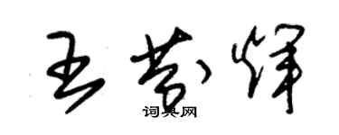 朱錫榮王芬輝草書個性簽名怎么寫