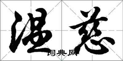 胡問遂溫慈行書怎么寫