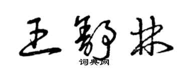 曾慶福王舒林草書個性簽名怎么寫