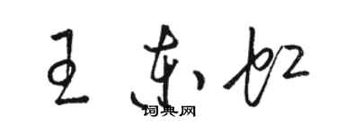 駱恆光王東虹草書個性簽名怎么寫