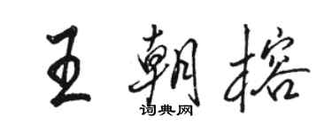 駱恆光王朝榕行書個性簽名怎么寫