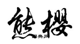 胡問遂熊櫻行書個性簽名怎么寫