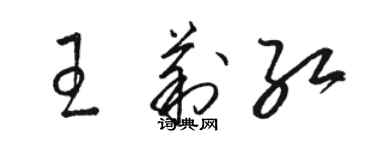 駱恆光王莉紅草書個性簽名怎么寫