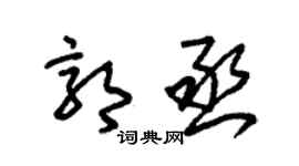 朱錫榮郭丞草書個性簽名怎么寫