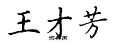 丁謙王才芳楷書個性簽名怎么寫