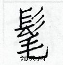 白克儉寫的硬筆楷書髦