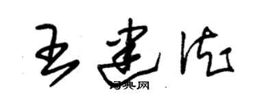 朱錫榮王建德草書個性簽名怎么寫