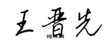 王正良王晉先行書個性簽名怎么寫