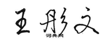 駱恆光王彤文行書個性簽名怎么寫