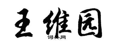 胡問遂王維園行書個性簽名怎么寫