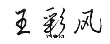 駱恆光王彩風行書個性簽名怎么寫