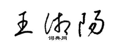 梁錦英王湘陽草書個性簽名怎么寫