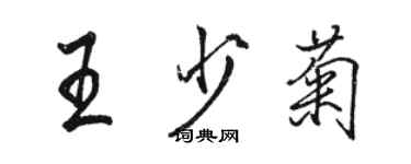 駱恆光王少菊行書個性簽名怎么寫