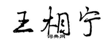 曾慶福王相寧行書個性簽名怎么寫