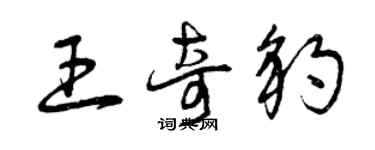 曾慶福王奇豹草書個性簽名怎么寫