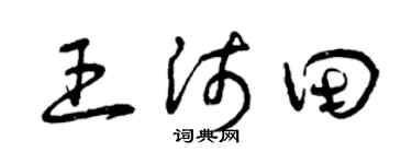 曾慶福王沛田草書個性簽名怎么寫