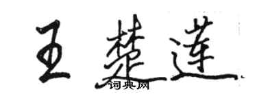 駱恆光王楚蓮行書個性簽名怎么寫