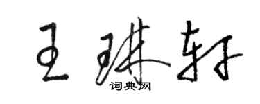 駱恆光王琳軒草書個性簽名怎么寫