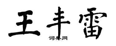 翁闓運王豐雷楷書個性簽名怎么寫