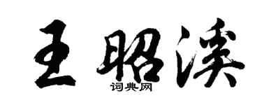 胡問遂王昭溪行書個性簽名怎么寫
