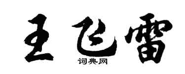 胡問遂王飛雷行書個性簽名怎么寫