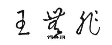 駱恆光王無非草書個性簽名怎么寫