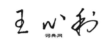 駱恆光王心利草書個性簽名怎么寫