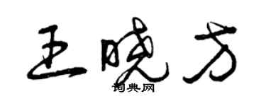 曾慶福王曉方草書個性簽名怎么寫