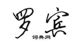 駱恆光羅賓行書個性簽名怎么寫