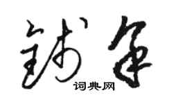 駱恆光錢余草書個性簽名怎么寫