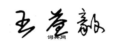 朱錫榮王益毅草書個性簽名怎么寫