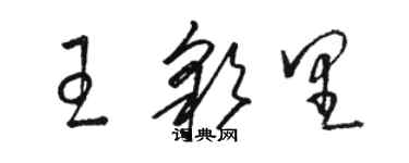 駱恆光王彩里草書個性簽名怎么寫