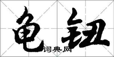 胡問遂龜鈕行書怎么寫