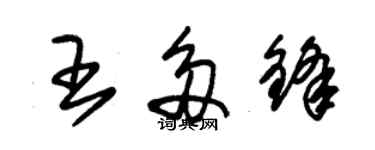 朱錫榮王多鋒草書個性簽名怎么寫