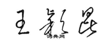 駱恆光王穎昆草書個性簽名怎么寫