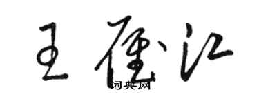 駱恆光王雁江草書個性簽名怎么寫