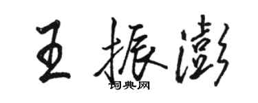 駱恆光王振澎行書個性簽名怎么寫