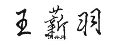 駱恆光王薪羽行書個性簽名怎么寫