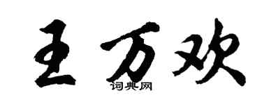 胡問遂王萬歡行書個性簽名怎么寫