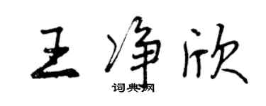 曾慶福王淨欣行書個性簽名怎么寫