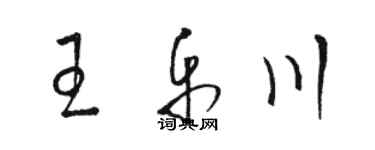 駱恆光王樂川草書個性簽名怎么寫