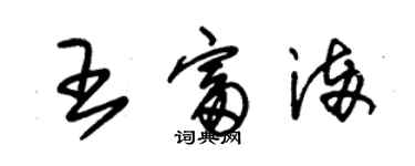 朱錫榮王富滿草書個性簽名怎么寫