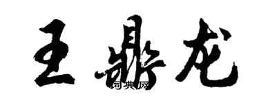 胡問遂王鼎龍行書個性簽名怎么寫