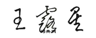 駱恆光王露星草書個性簽名怎么寫