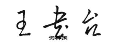 駱恆光王書台草書個性簽名怎么寫