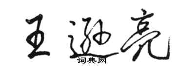 駱恆光王遜亮行書個性簽名怎么寫