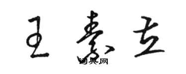 駱恆光王素立草書個性簽名怎么寫