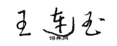 駱恆光王連玉草書個性簽名怎么寫