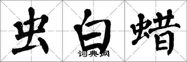 翁闓運蟲白蠟楷書怎么寫