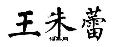 翁闓運王朱蕾楷書個性簽名怎么寫